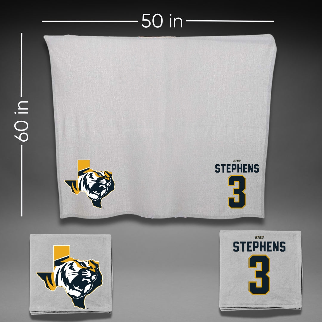 East Texas Baptist University Soccer Gray Blanket - #3 Andie Stephens