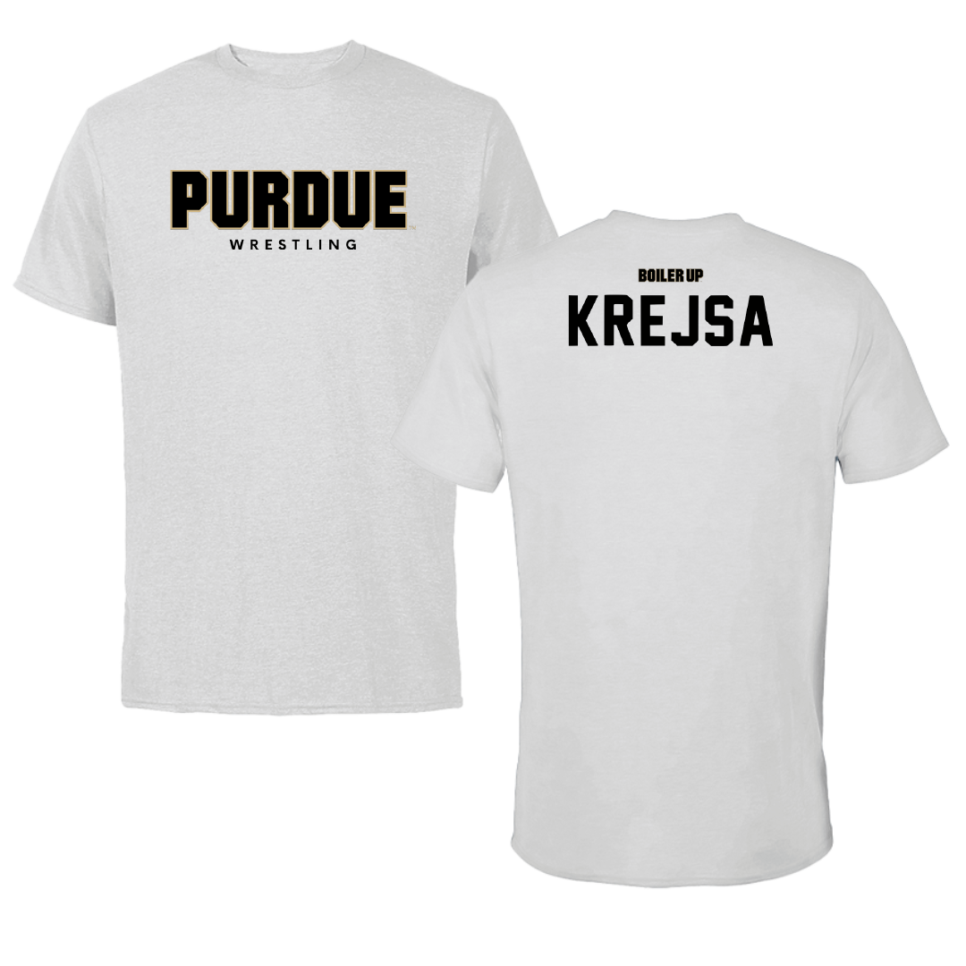 Purdue University Wrestling Solid Athletic Gray Tee - Wyatt Krejsa