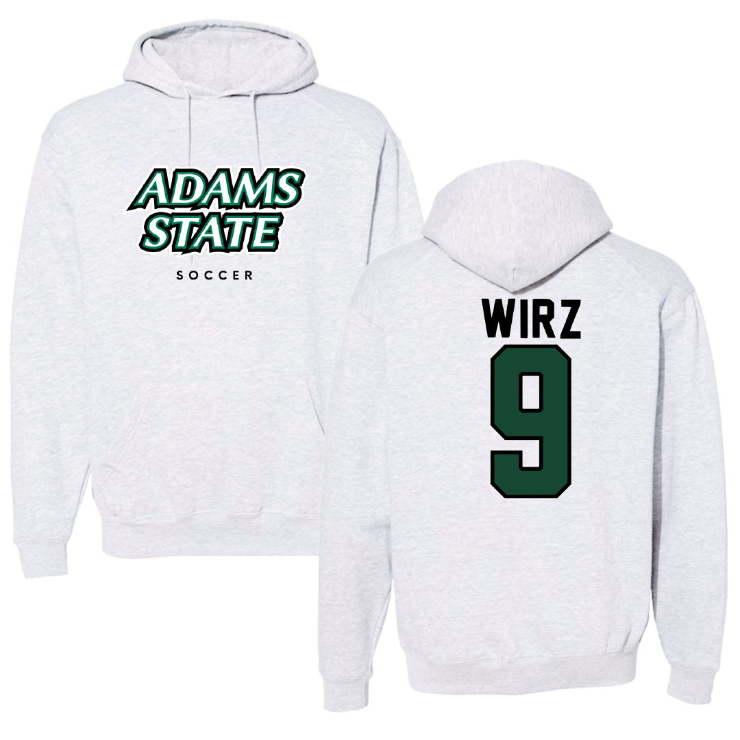 Adams State University Soccer Gray Block Hoodie - #9 Marius Wirz