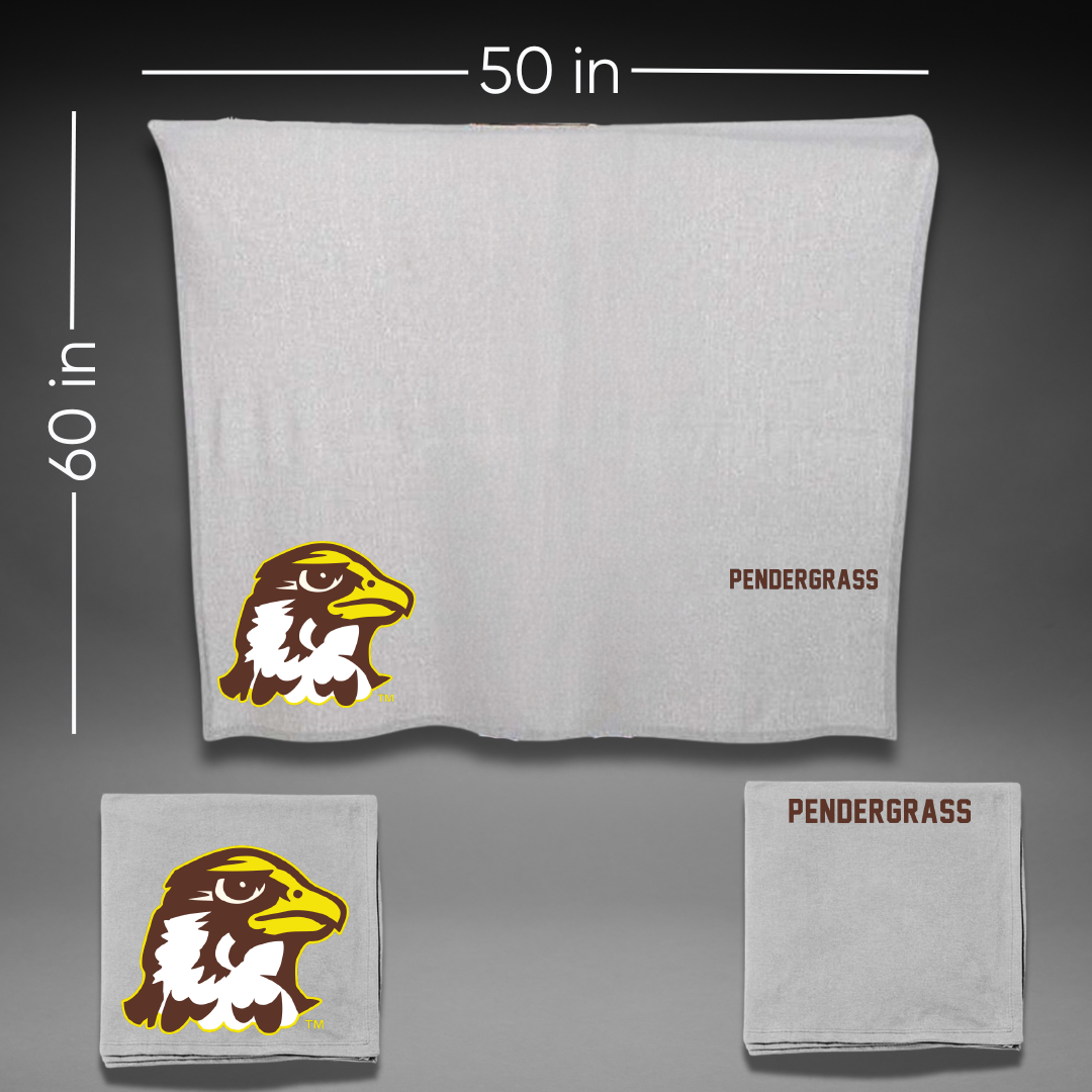 Quincy University Wrestling Gray Blanket - Trinity Pendergrass