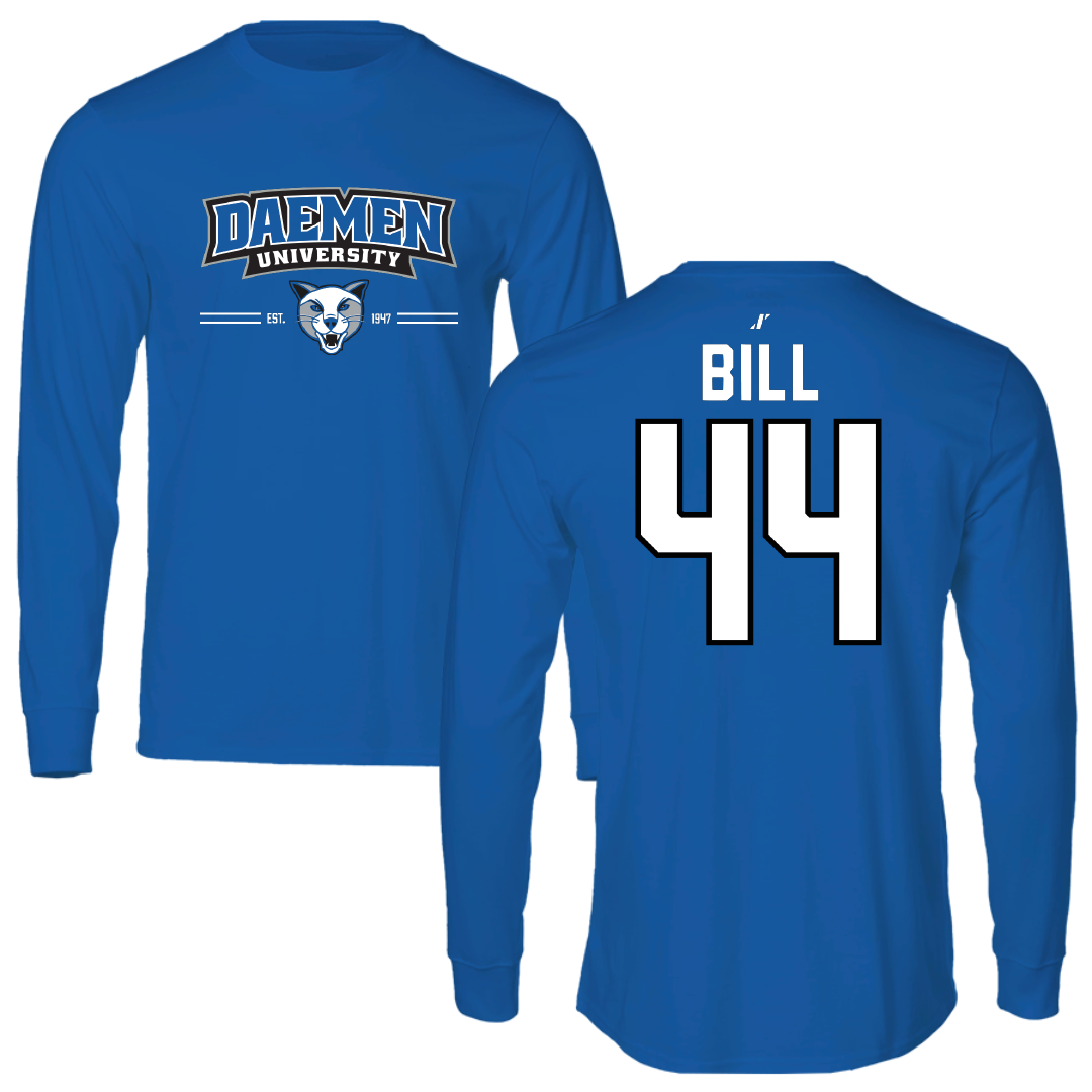 Daemen University Basketball Blue General Performance Long Sleeve - #44 Benjamin Bill