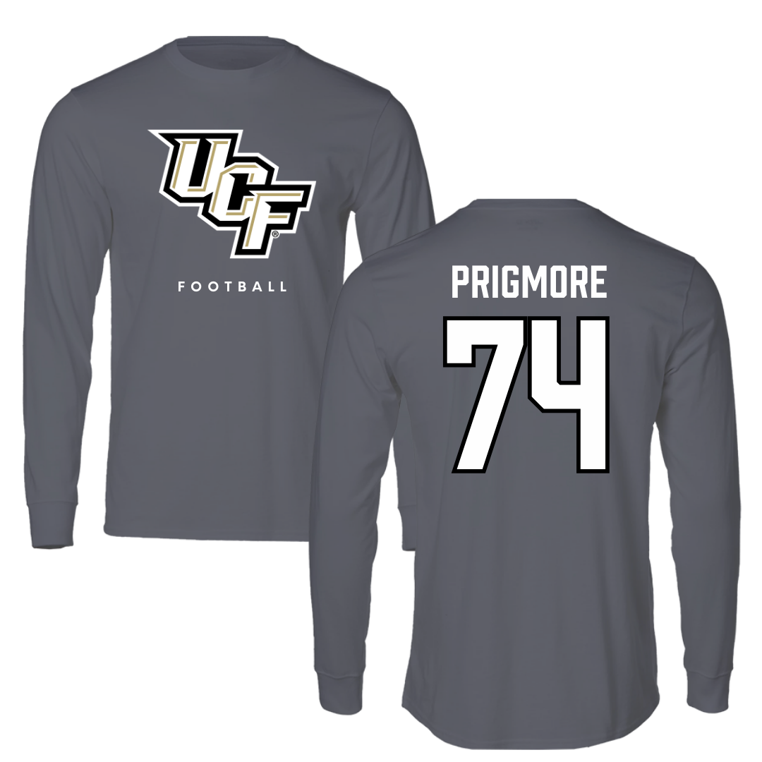 University of Central Florida Football Gray Performance Long Sleeve - #74 Matthew Prigmore
