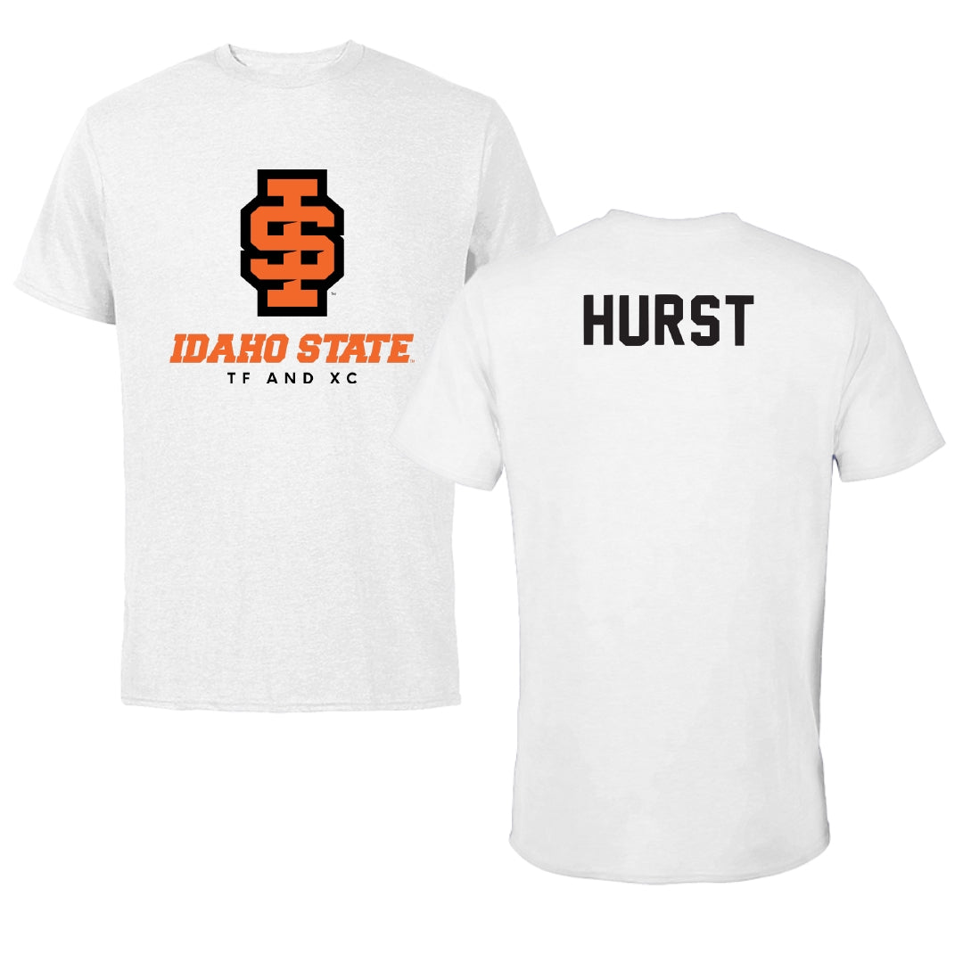 Idaho State University TF and XC White Tee - Braxton Hurst