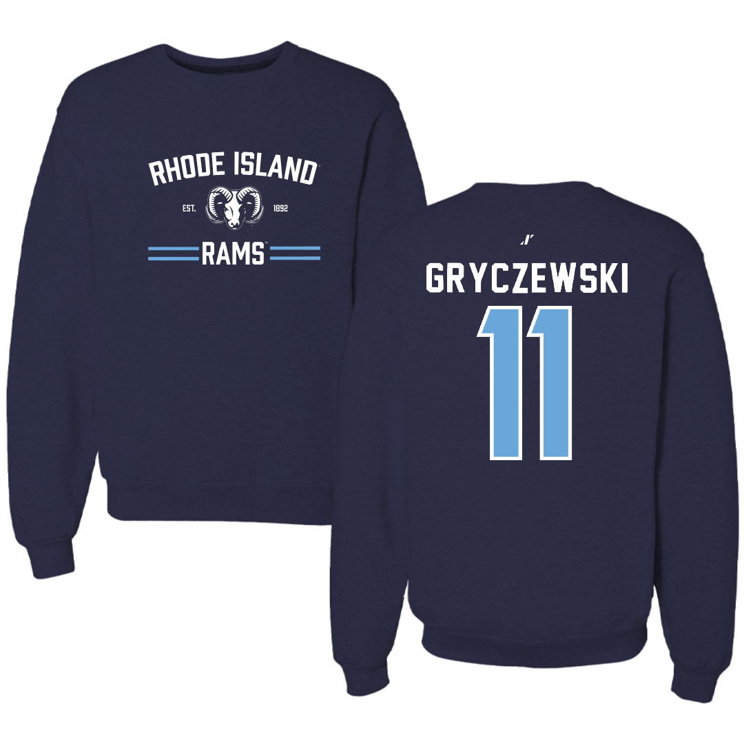 University of Rhode Island Soccer Navy General Crewneck - #11 Patrick Gryczewski