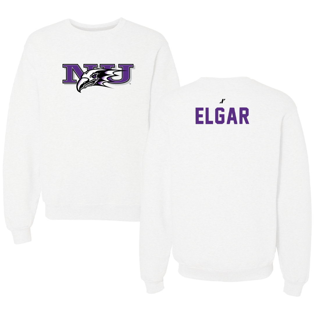 Niagara University Swimming & Diving White Crewneck - Keith Elgar
