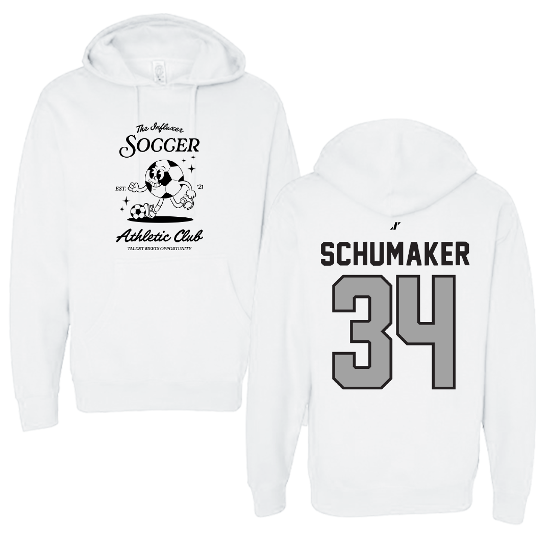 Soccer White Influxer Athletic Club Hoodie - #34 Ethan Schumaker