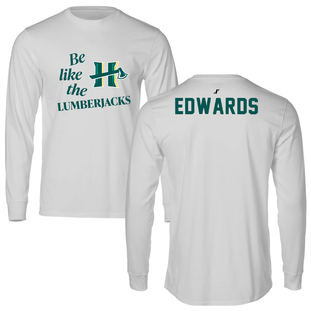 Cal Poly Humboldt Wrestling Light Gray Be Like Us Performance Long Sleeve - Andrew Edwards