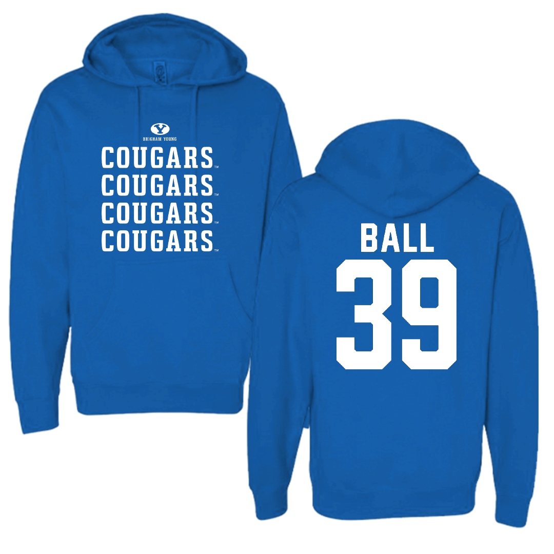 Brigham Young University Baseball Blue General Hoodie - #39 Nicholas Ball