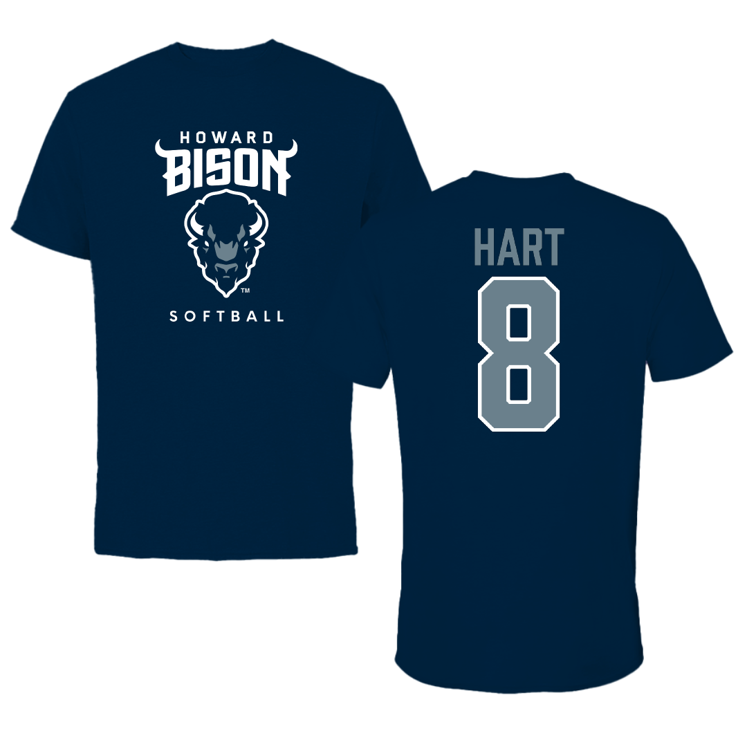 Howard University Softball Navy Tee - #8 Merci Hart