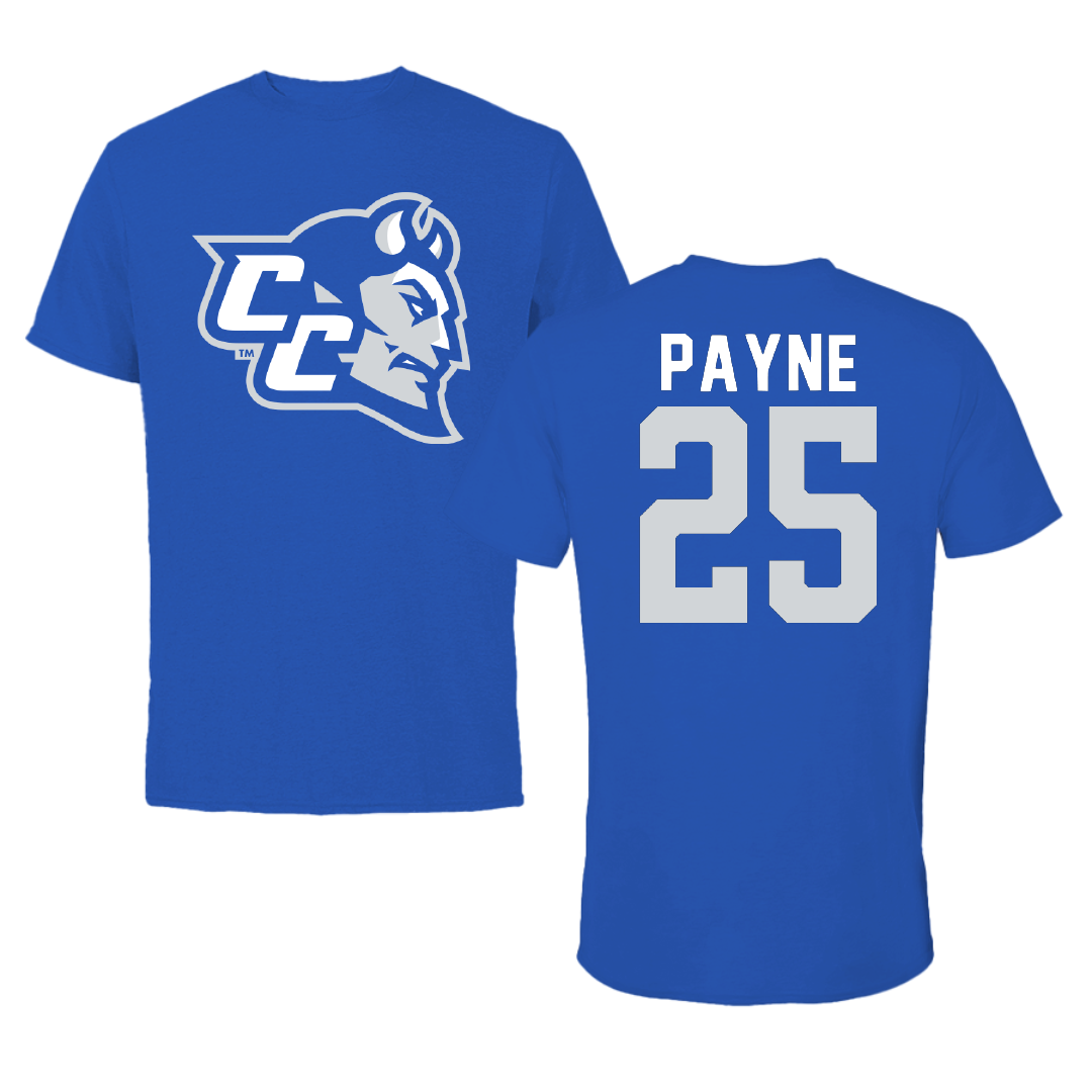Central Connecticut State University Lacrosse Blue Performance Tee - #25 Kylee Payne