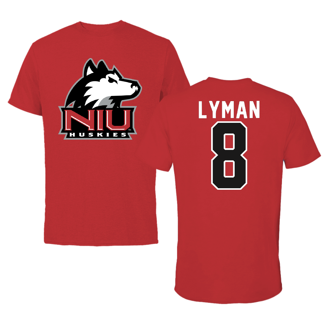 Northern Illinois University Baseball Red Performance Tee - #8 John Lyman