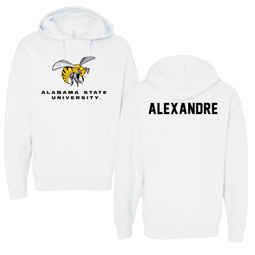 Alabama State University TF and XC White Block Hoodie - Natyia Alexandre
