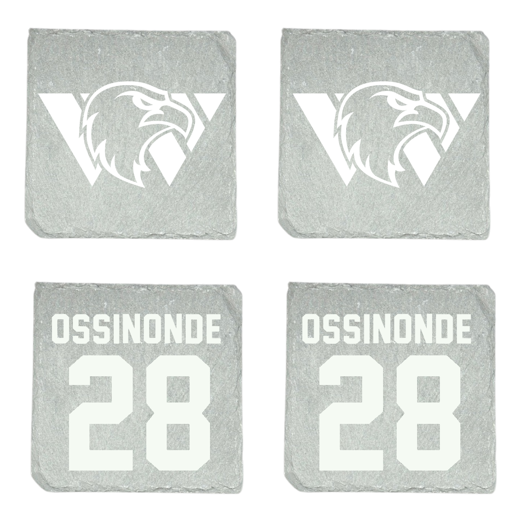 Williams Baptist University Soccer Stone Coaster (4 Pack)  - #28 Yannick Ossinonde