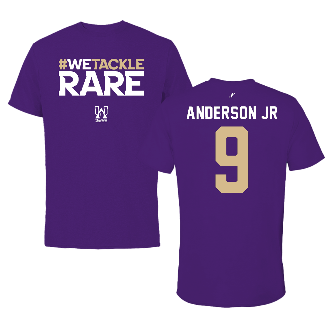 Western Carolina University Football Purple Uplifting Athletes Performance Tee - #9 Darian Anderson Jr