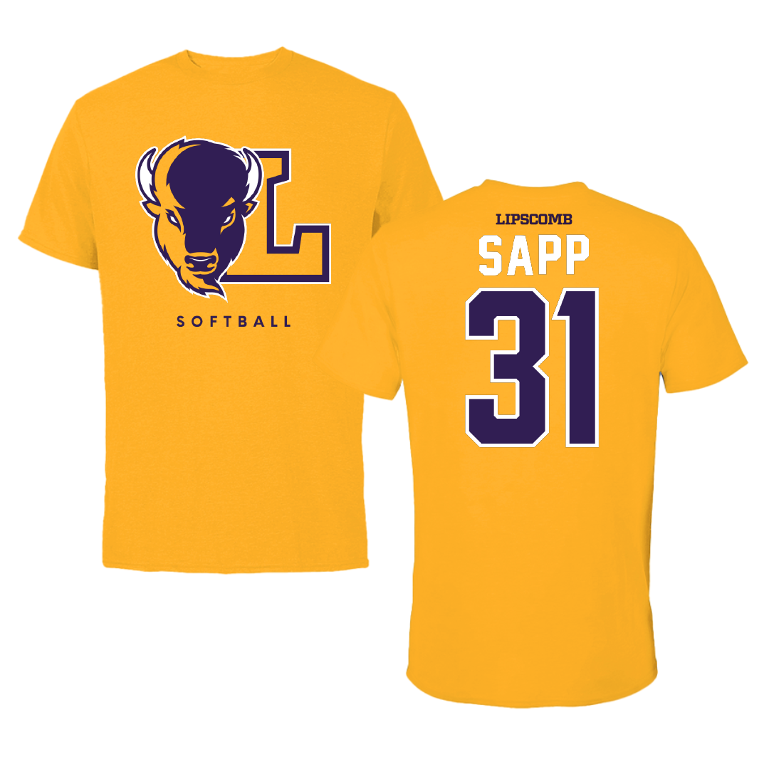 Lipscomb University Softball Gold Performance Tee - #31 Ryleigh Sapp