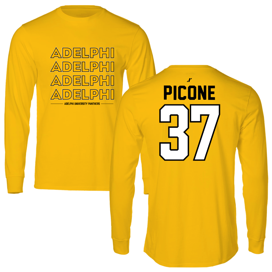 Adelphi University Baseball Gold General Long Sleeve - #37 CJ Picone