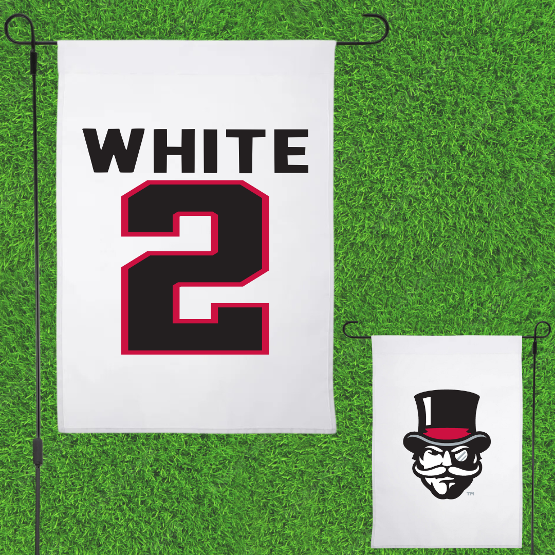 Austin Peay State University Basketball White Garden Flag - #2 Desmond White