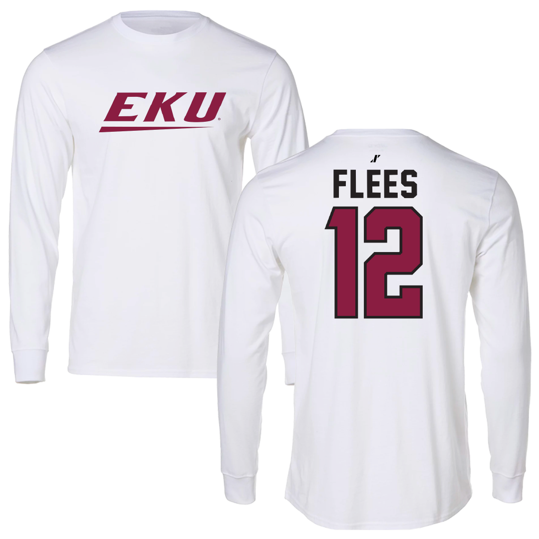 Eastern Kentucky University Volleyball White Long Sleeve - #12 Caitlyn Flees