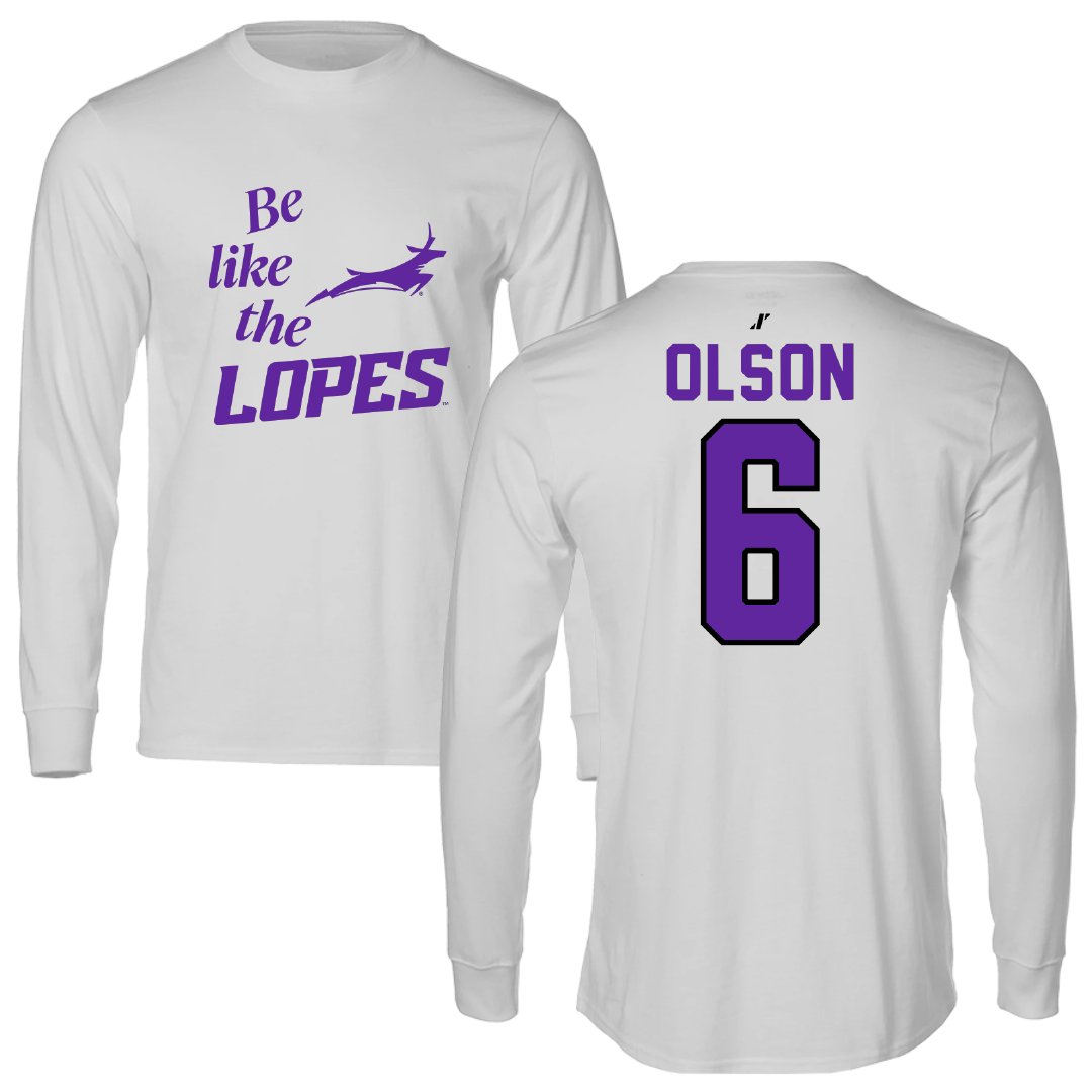 Grand Canyon University Lacrosse Light Gray Be Like Us Long Sleeve - #6 Blake Olson
