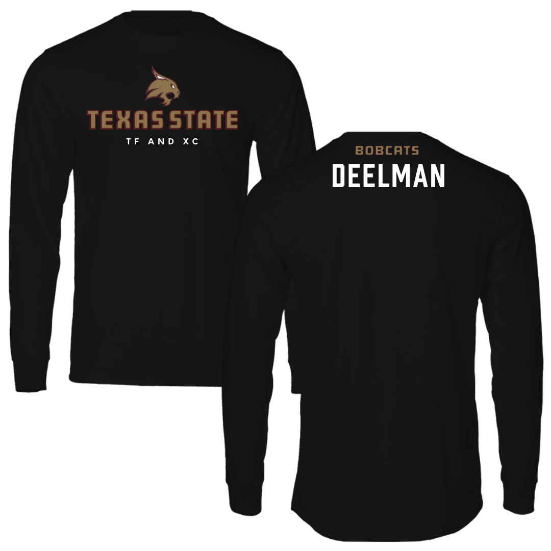 Texas State University TF and XC Black Performance Long Sleeve - Jack Deelman