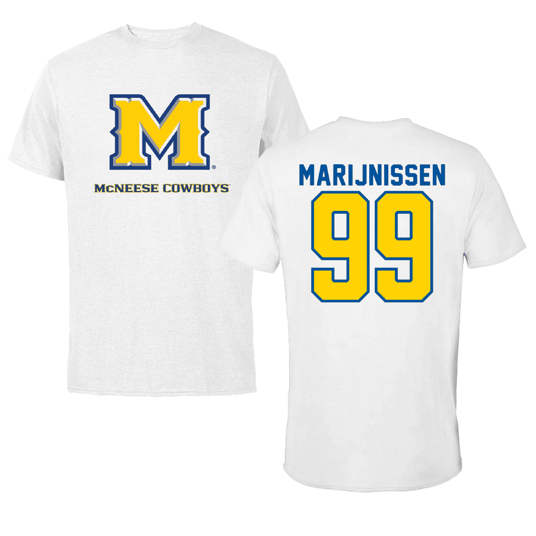 McNeese State University Soccer White Performance Tee - #99 Celeste Marijnissen