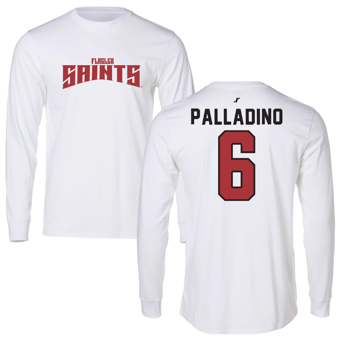 Flagler College Baseball White Classic Performance Long Sleeve - #6 Payton Palladino