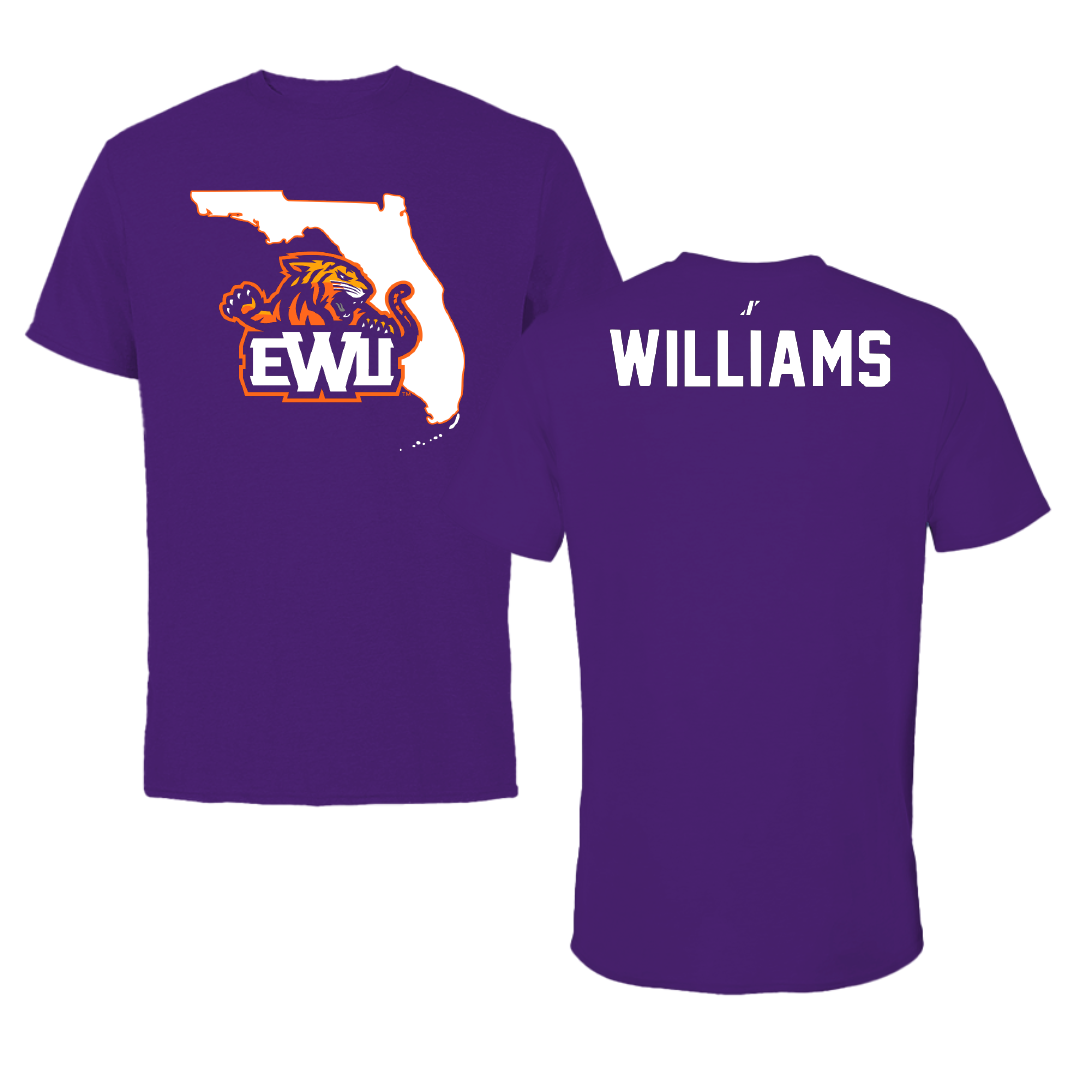 Edward Waters University TF and XC Purple State Performance Tee - Dauntevian Williams