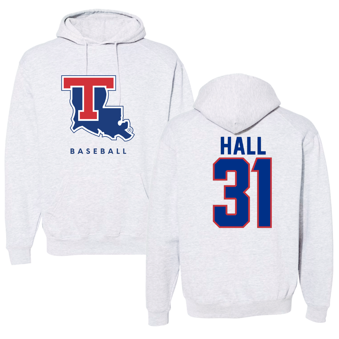 Louisiana Tech University Baseball Gray Hoodie - #31 Caleb Hall