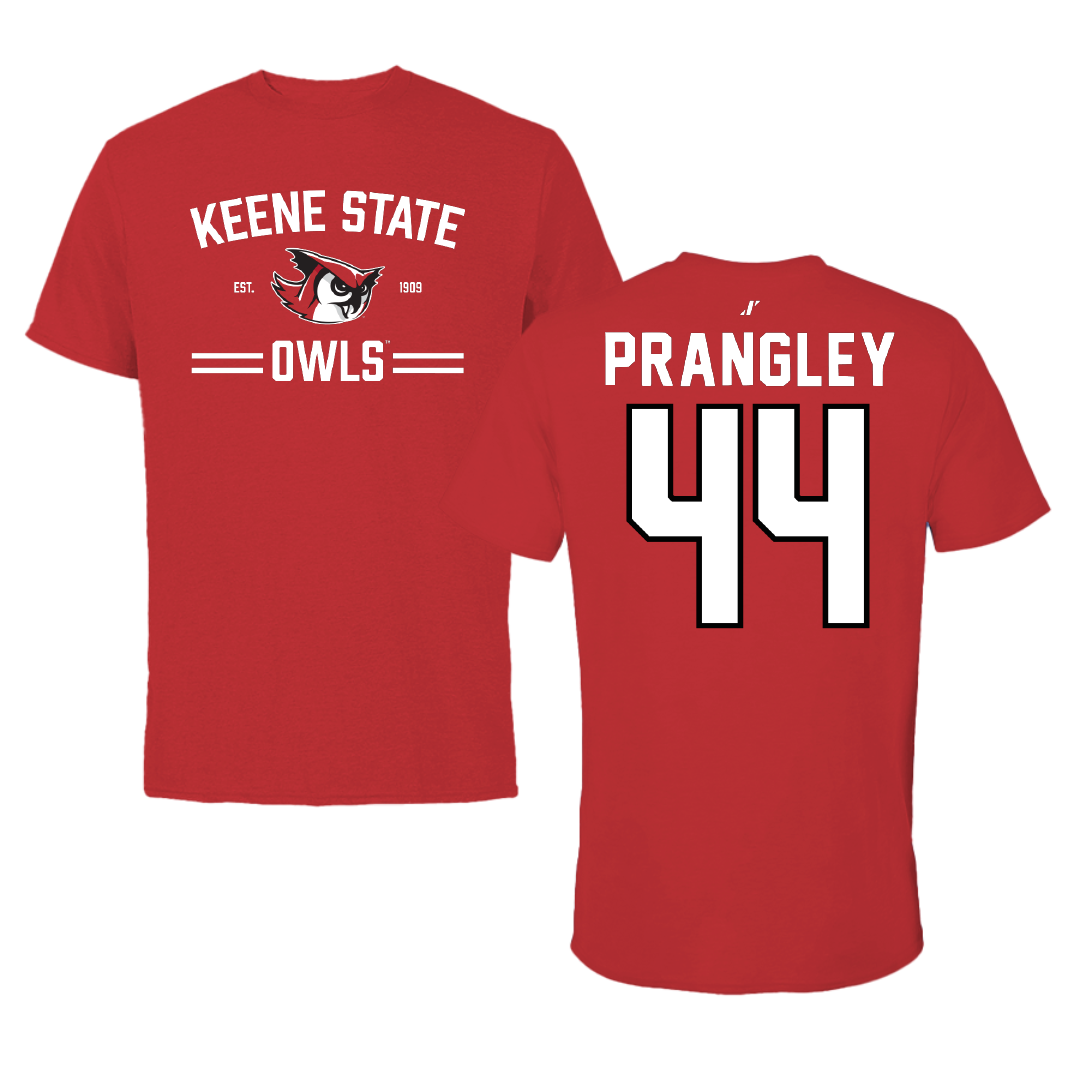 Keene State College Lacrosse Red General Performance Tee - #44 Chris Prangley