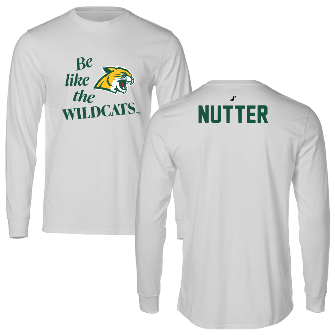 Northern Michigan University Greco-Roman Wrestling Light Gray Be Like Us Performance Long Sleeve - Aidan Nutter