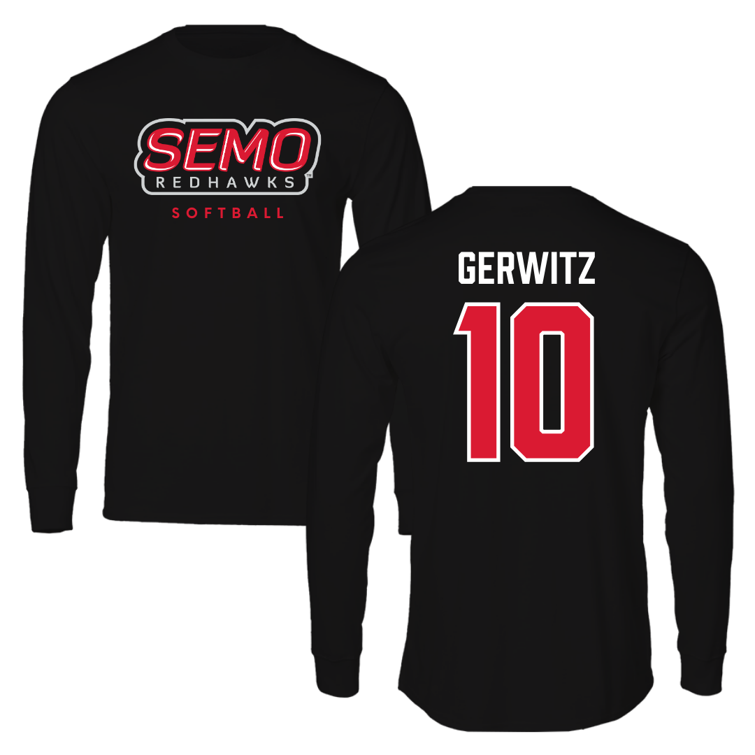 Southeast Missouri State University Softball Black Performance Long Sleeve - #10 Tatum Gerwitz