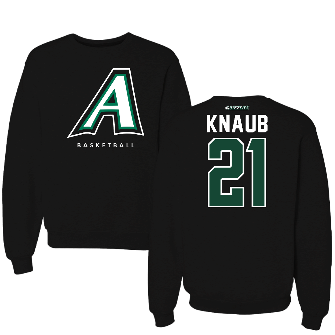 Adams State University Basketball Black Crewneck - #21 Michael Knaub