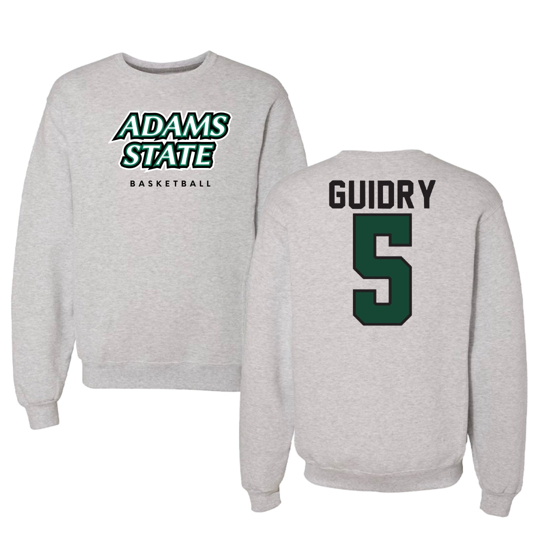 Adams State University Basketball Gray Crewneck - #5 Jerrick Guidry