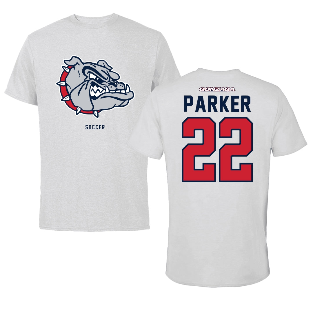 Gonzaga University Soccer Light Gray Tee - #22 Alexis Parker