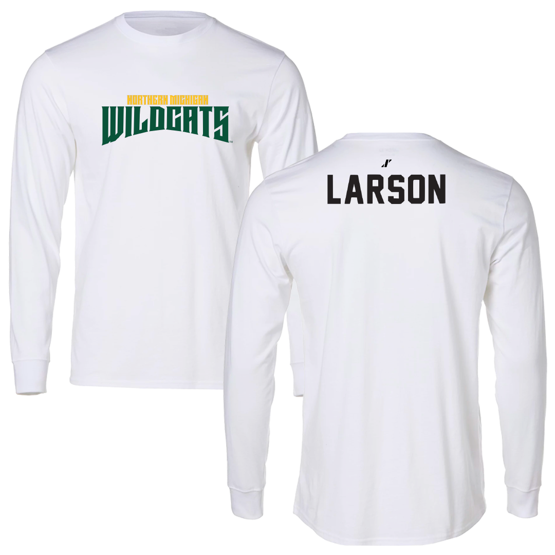 Northern Michigan University TF and XC White Classic Performance Long Sleeve - Ahna Larson