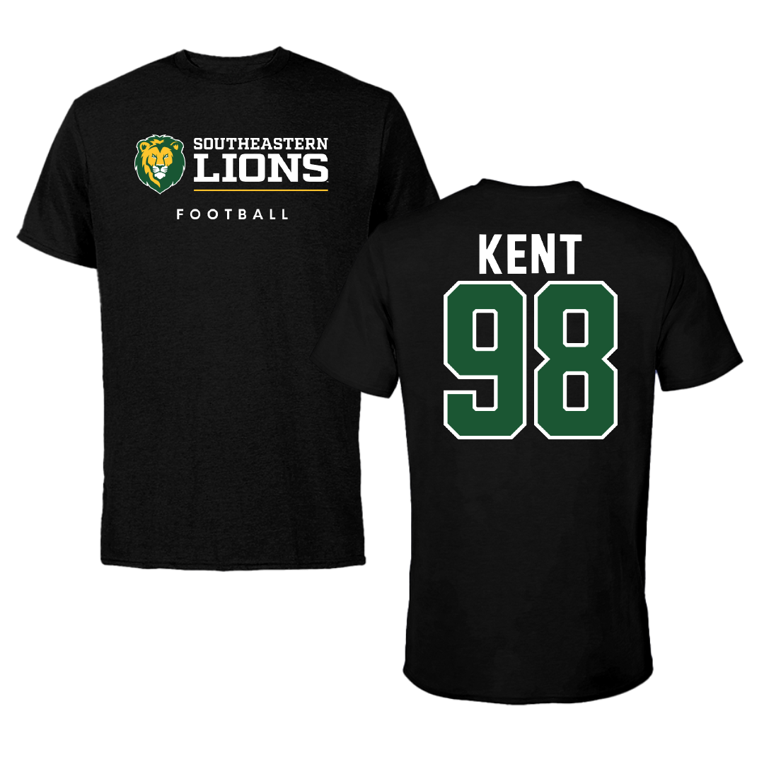 Southeastern Louisiana University Football Black Tee - #98 Austin Kent