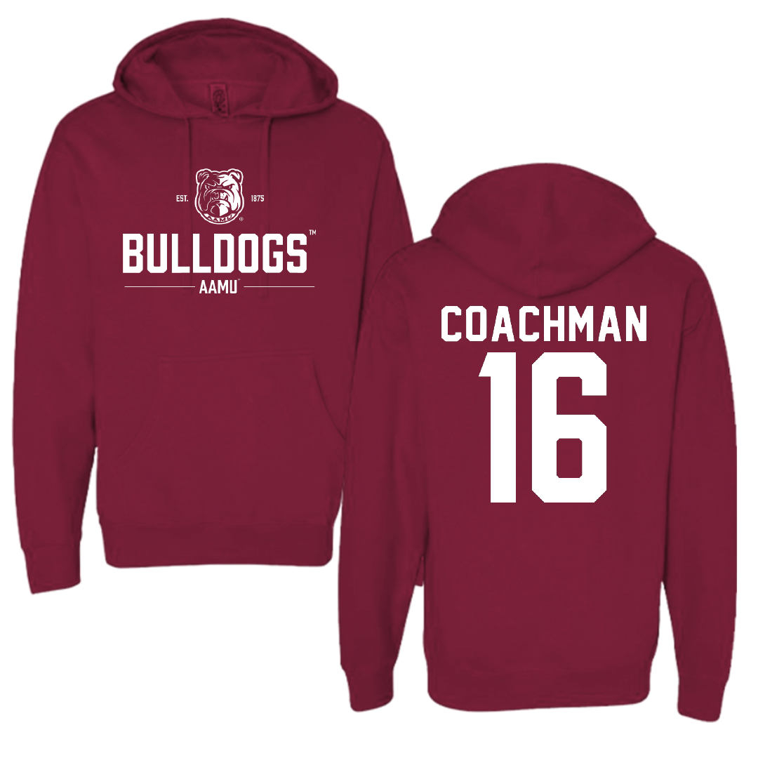 Alabama A&M University Volleyball Maroon General Hoodie - #16 Kemora Coachman