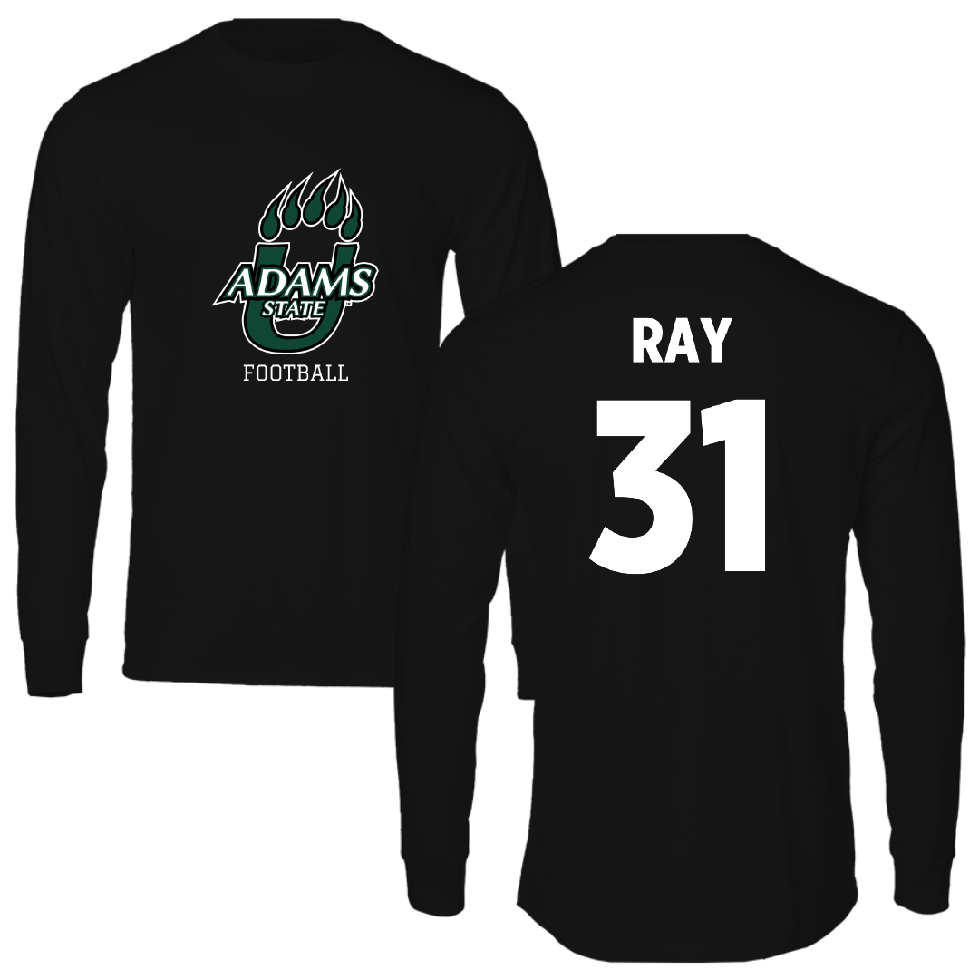 Adams State University Football Black State Performance Long Sleeve - #31 Zach Ray