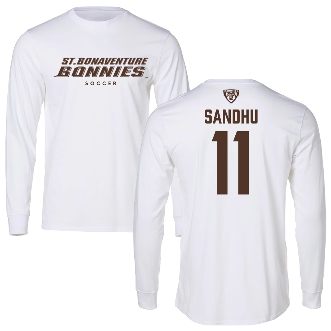 St. Bonaventure University Soccer White Long Sleeve - #11 Ishana Sandhu