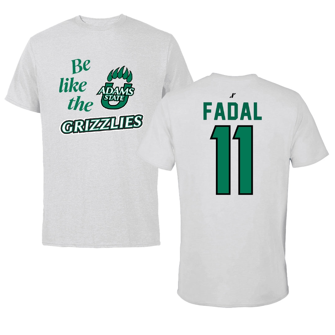 Adams State University Basketball Light Gray Be Like Us Performance Tee - #11 Austin Fadal