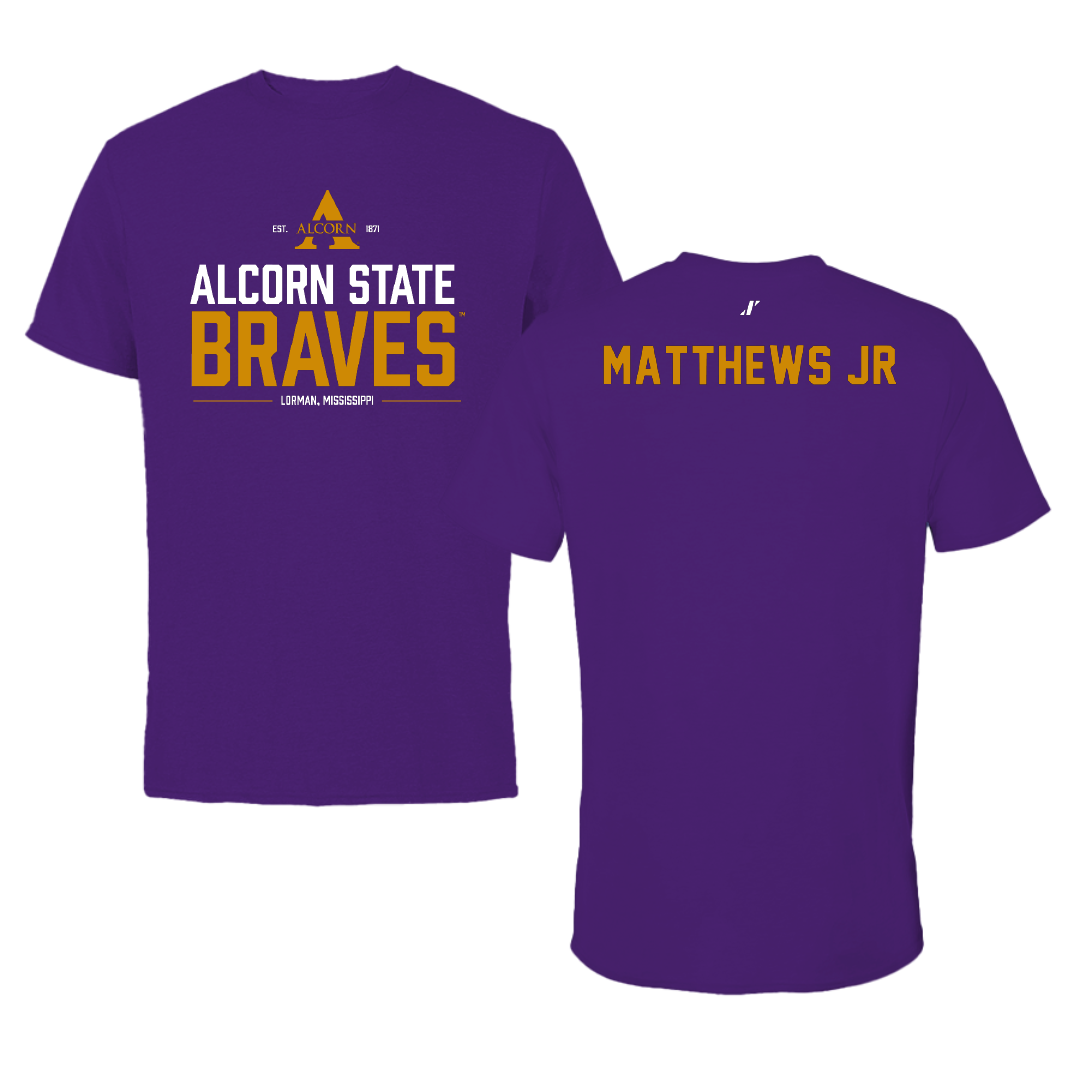 Alcorn State University TF and XC Purple General Tee - Kendrick Matthews Jr