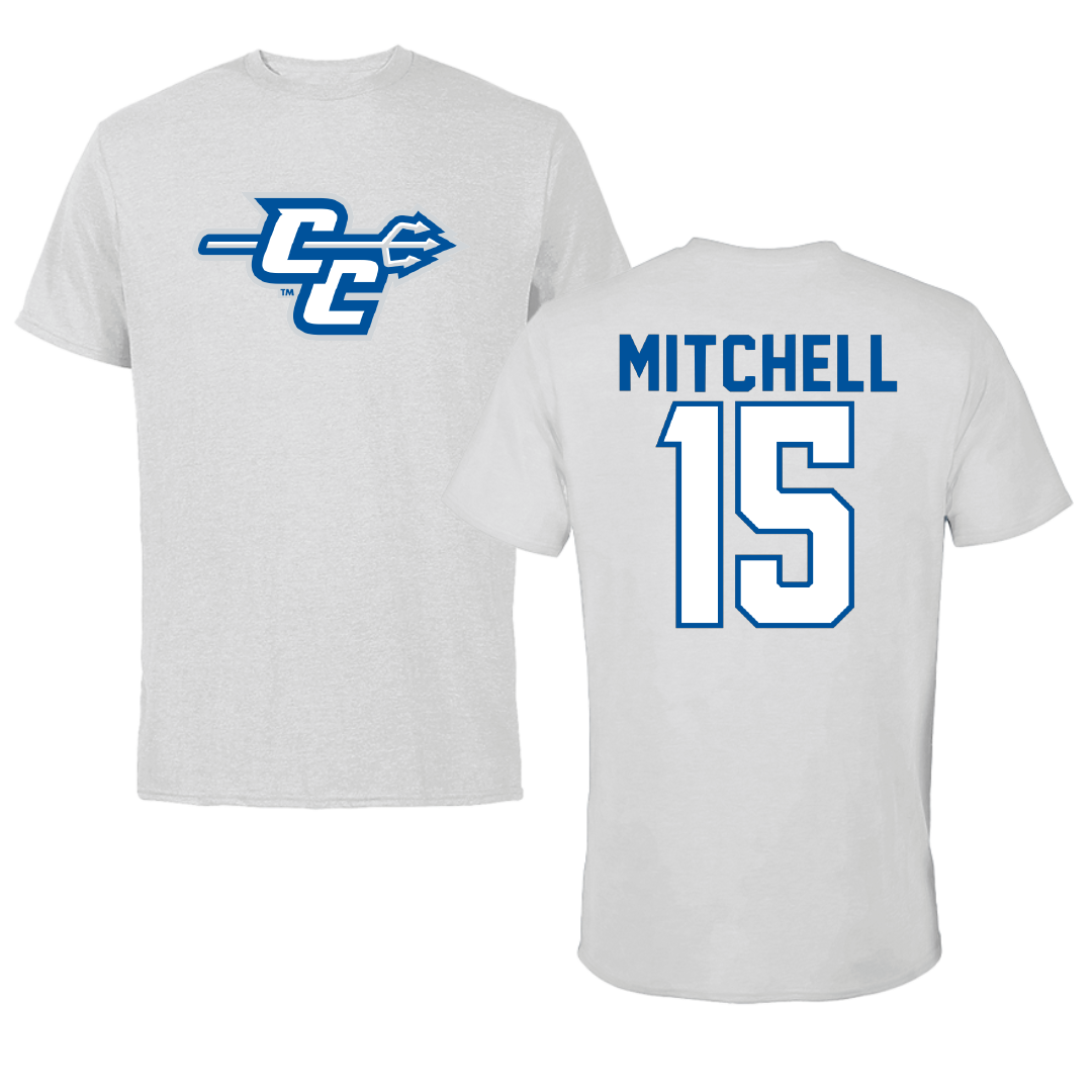 Central Connecticut State University Softball Light Gray Performance Tee - #15 Abigail Mitchell