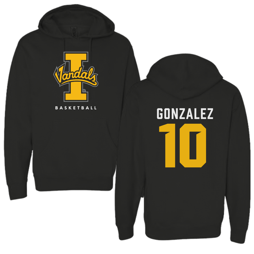 University of Idaho Basketball Black Vandals Hoodie - #10 Kristian Gonzalez