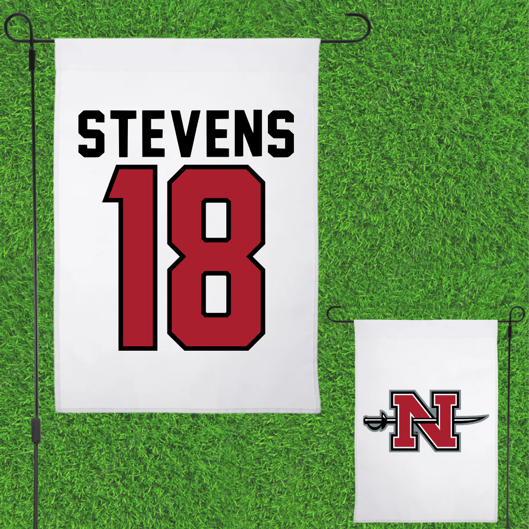 Nicholls State University Softball White Garden Flag - #18 Sydni Stevens