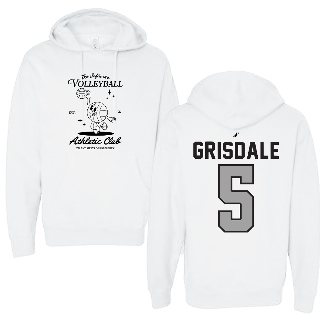 Volleyball White Influxer Athletic Club Hoodie - #5 Ruby Grisdale