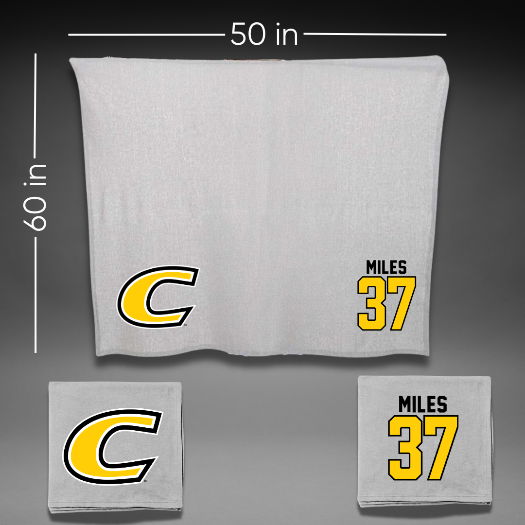 Centre College Football Gray Blanket - #37 Ryan Miles
