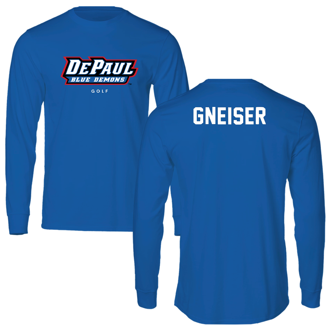 DePaul University Golf Blue Long Sleeve - Billy Gneiser