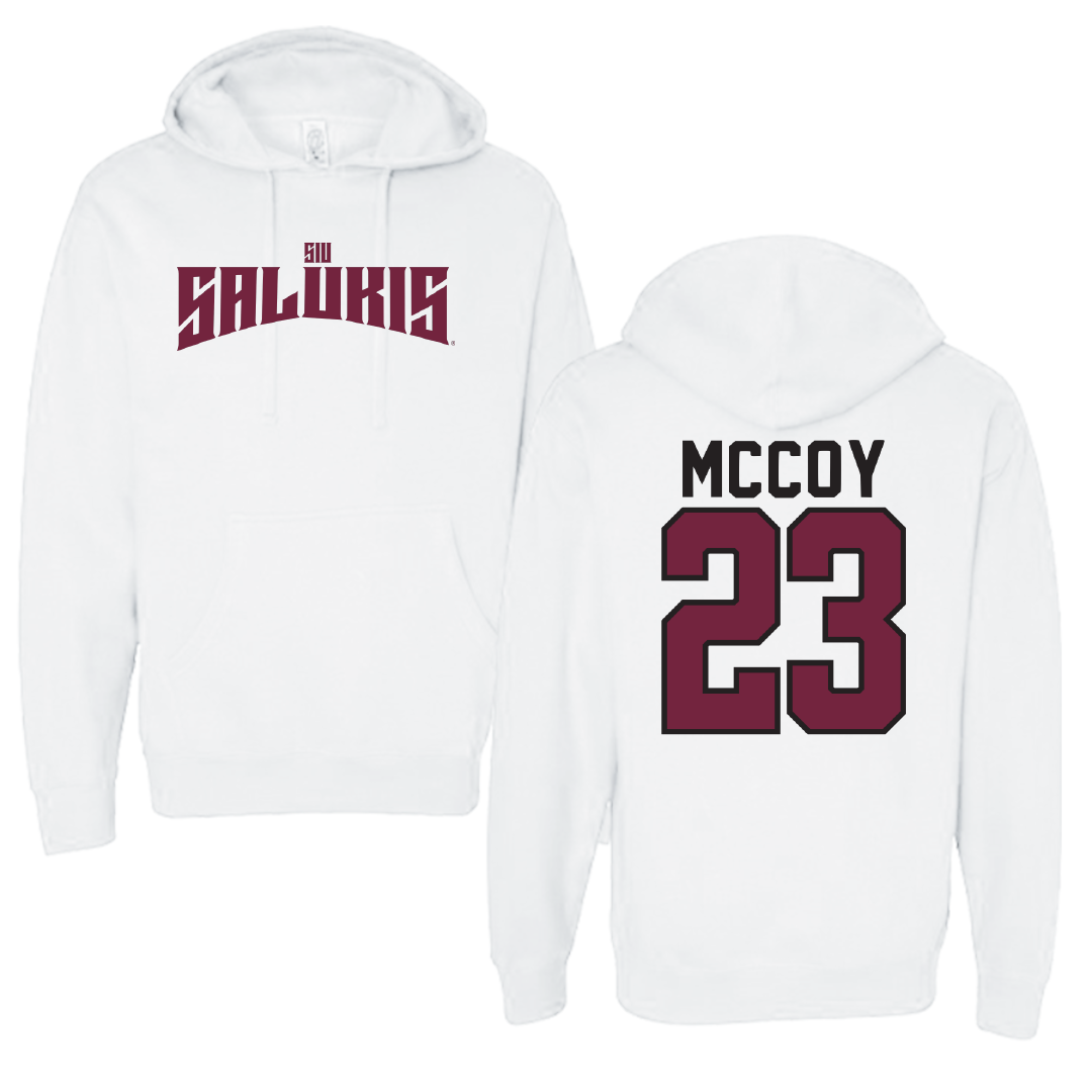 Southern Illinois University at Carbondale Baseball White Classic Hoodie - #23 Jackson McCoy