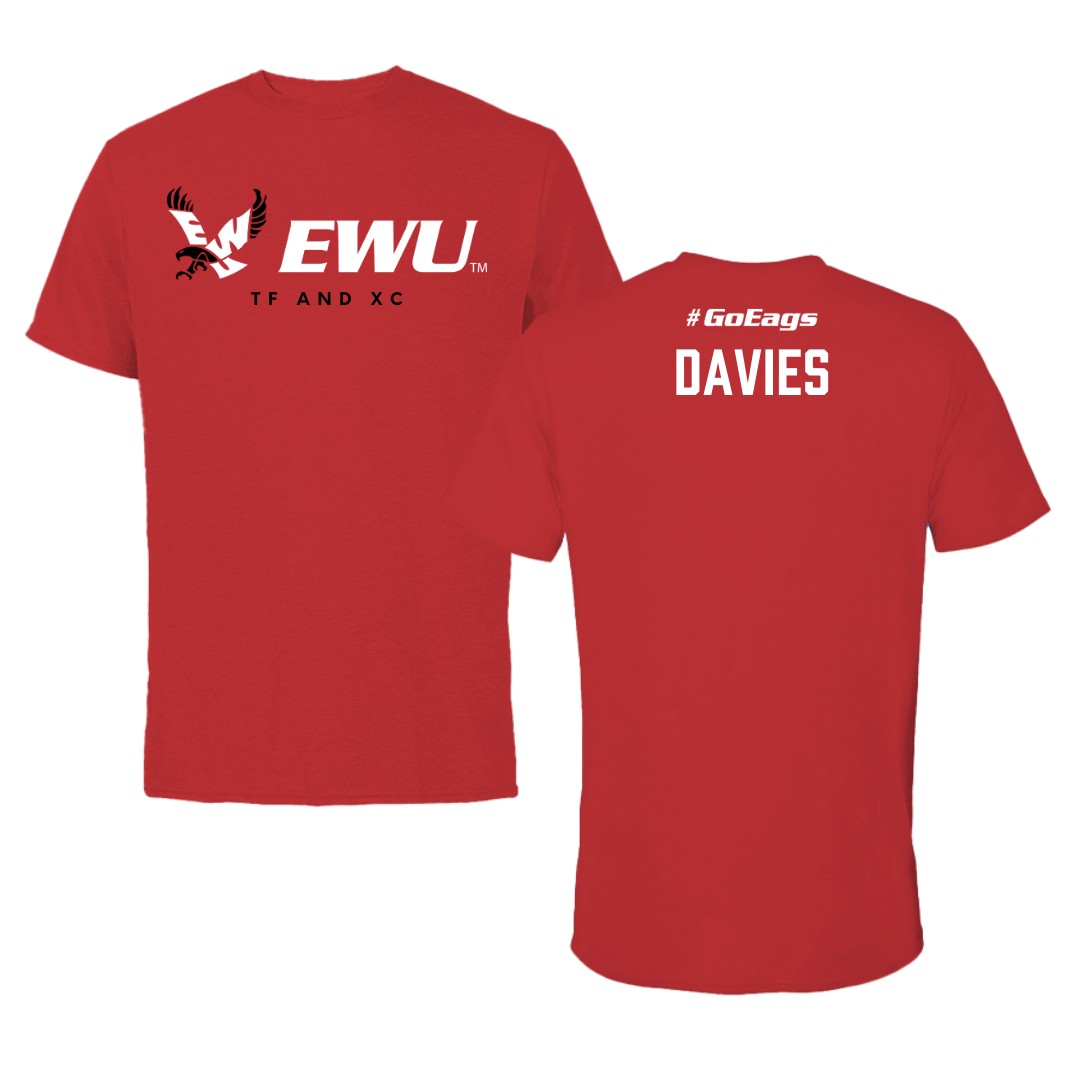 Eastern Washington University TF and XC Red Block Tee - Rhiannon Davies