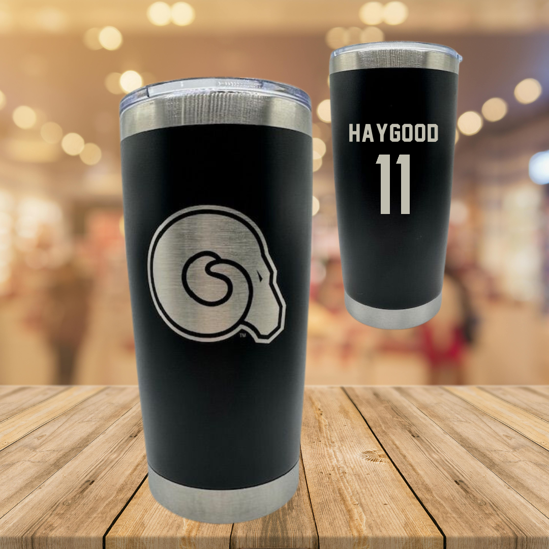 Albany State University Baseball Black Stainless Steel Tumbler - #11 Isaiah Haygood